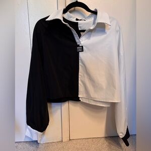 Black and White Long Sleeve Shirt